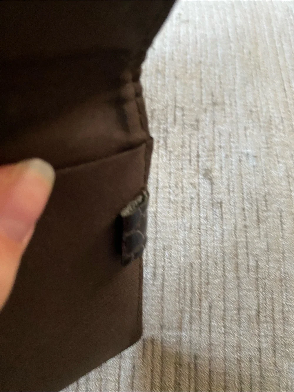 Genuine Leather Compact Note Pad in Deep Brown